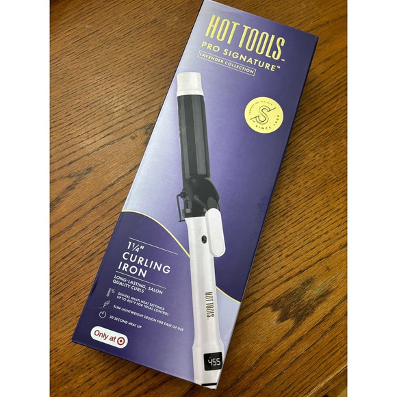 NIB Hot Tools Pro Signature- Lavender- 1 1/4" Curling Iron - Picture 1 of 8